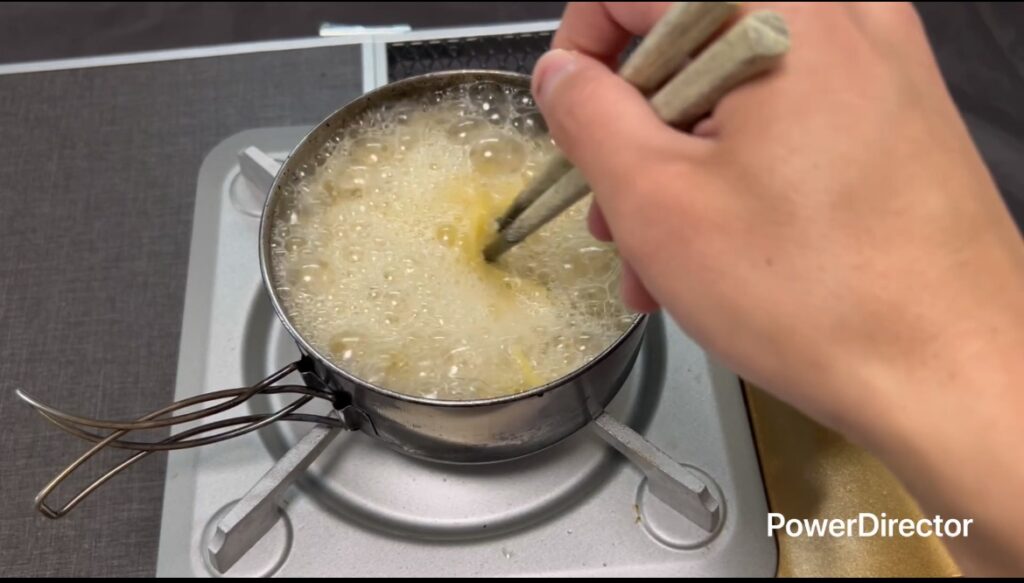 「アーリオ・オーリオ」をワンパン&ゆで汁なしで作って頂きます!|キャンプ道具で作る簡単ご飯