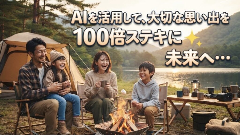 【初心者向け 生成AI学習】キャンプや旅行の様子を100倍思い出に残す｜家族でAI学習のすすめ！
